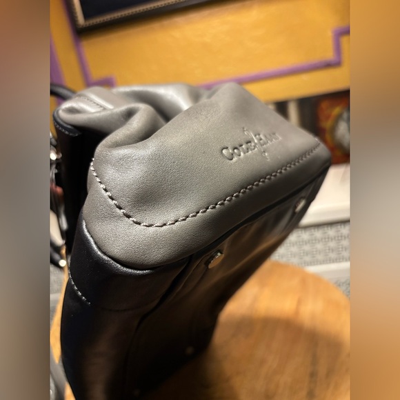 NWT Cole Haan Anne Street Frame Gray/Black Satchel - Picture 6 of 16